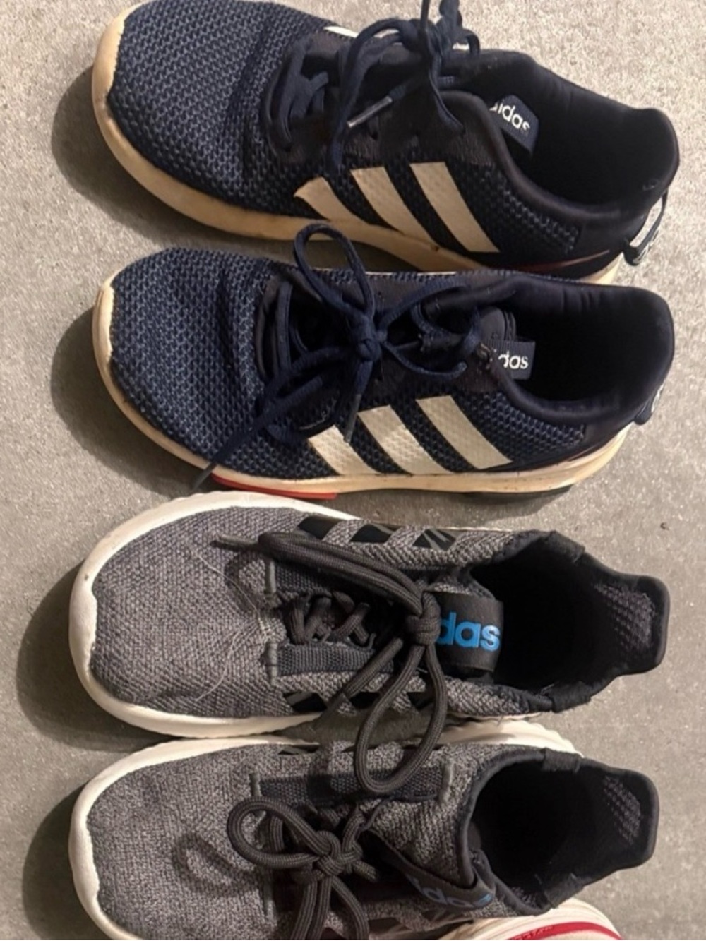 2 pairs of Kids Athletic Sneakers Adidas